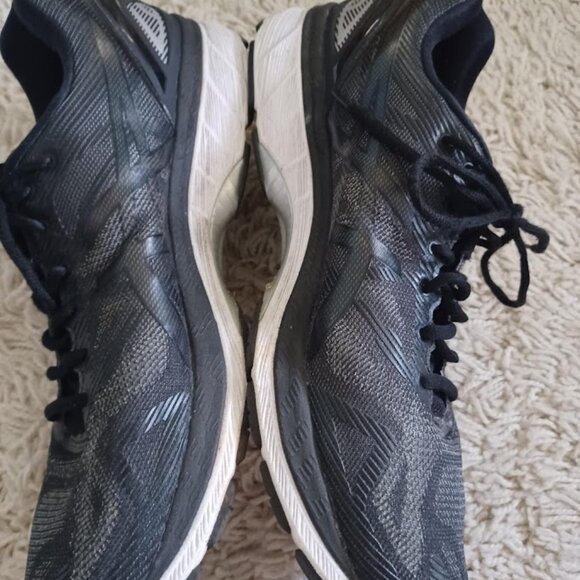 ASICS Gel-Nimbus 19 Men’s Sz 13 Black Gray Running Shoes T700N FlyteFoam Cushion - Picture 5 of 9